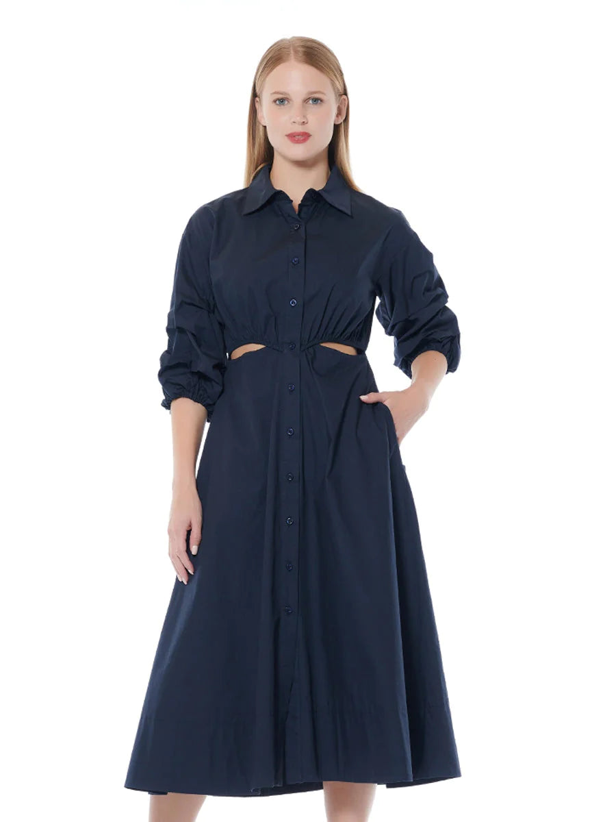 vestido azul marino
