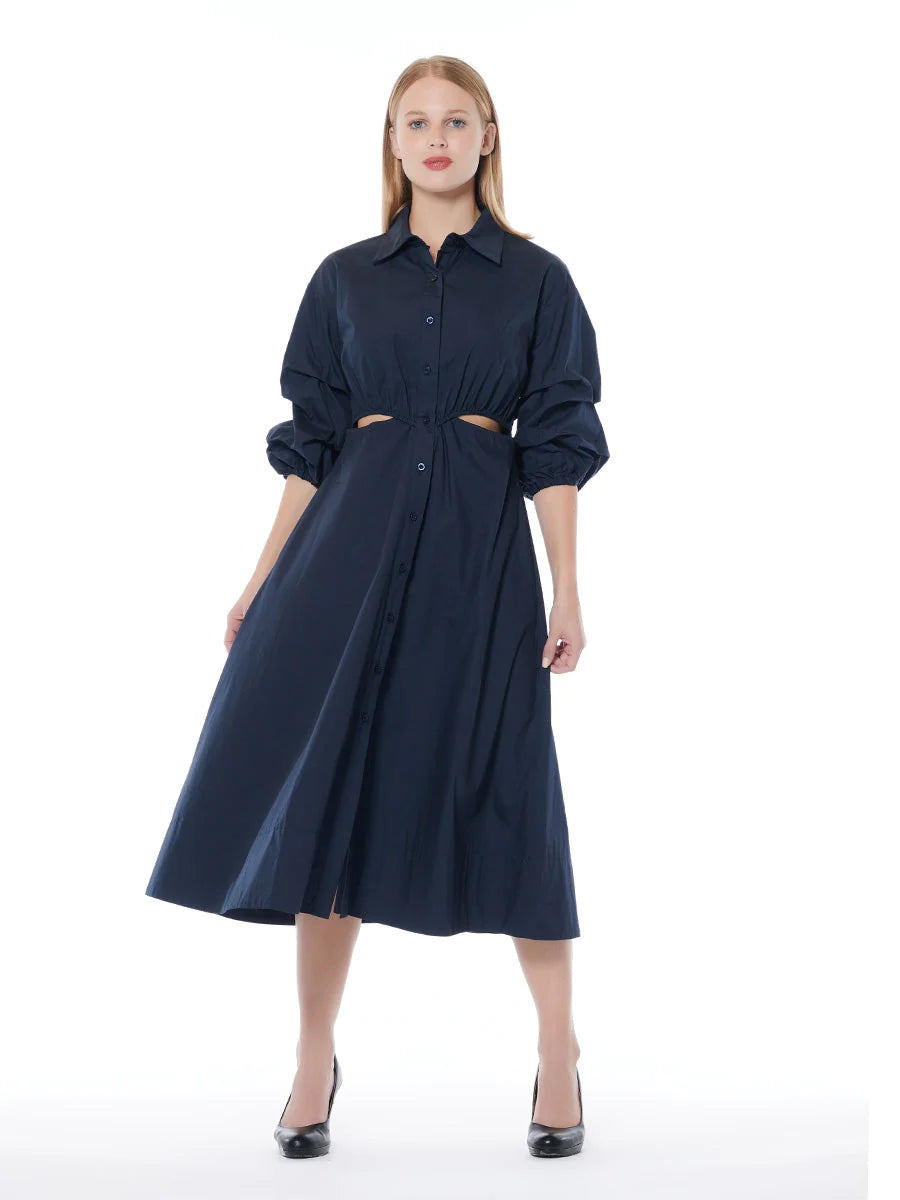 vestido azul marino