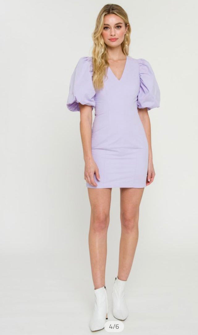 Fluffy lilac dress