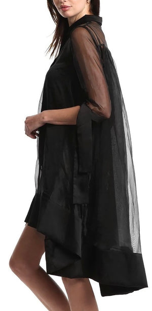 High & low black dress