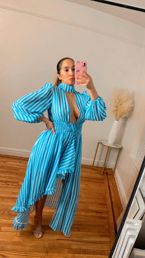 Blue line Dress