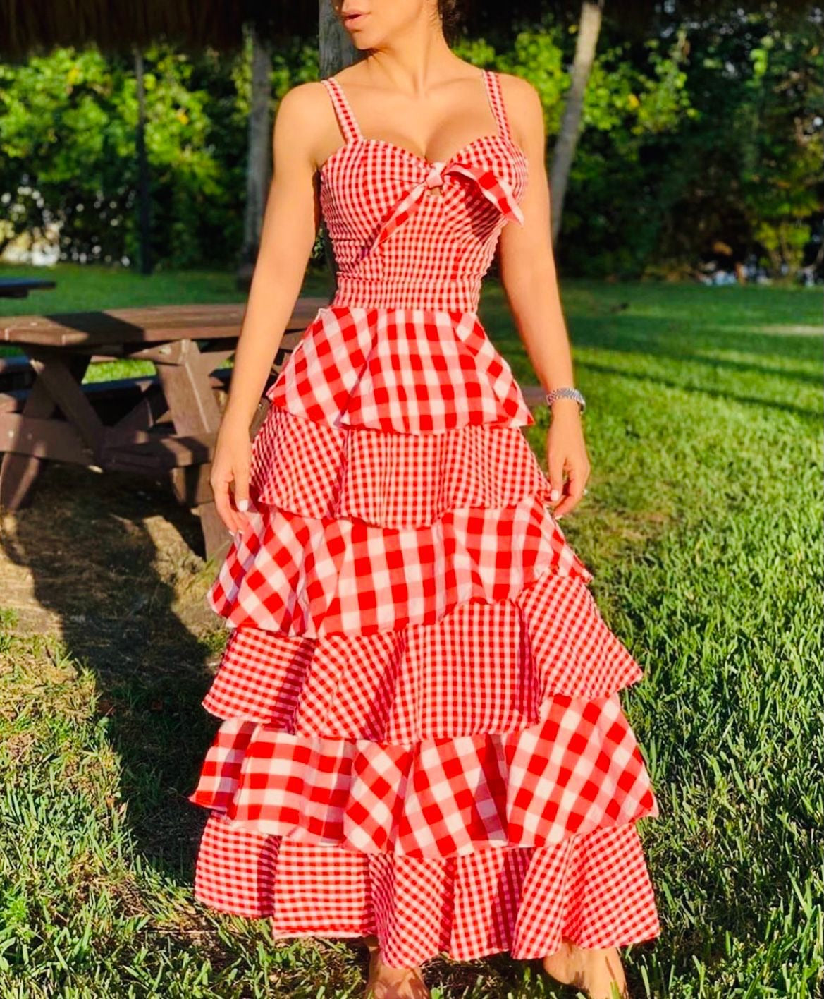 Red Square dress